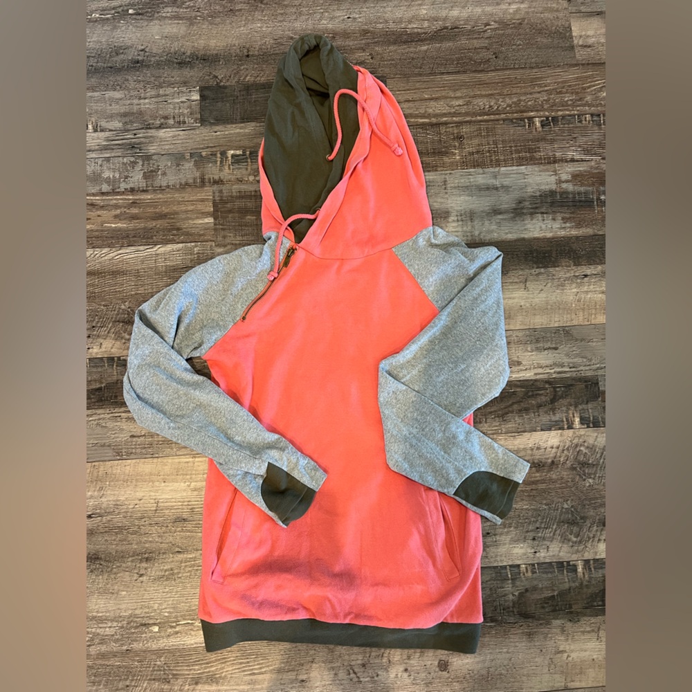 AmpersandCoral and Gray Hoodie